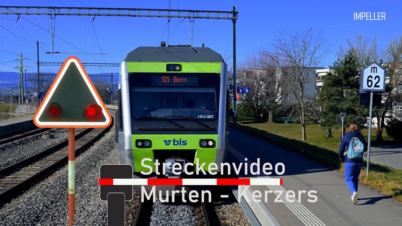 Cab ride / Führerstandsmitfahrt S5 Murten - Kerzers