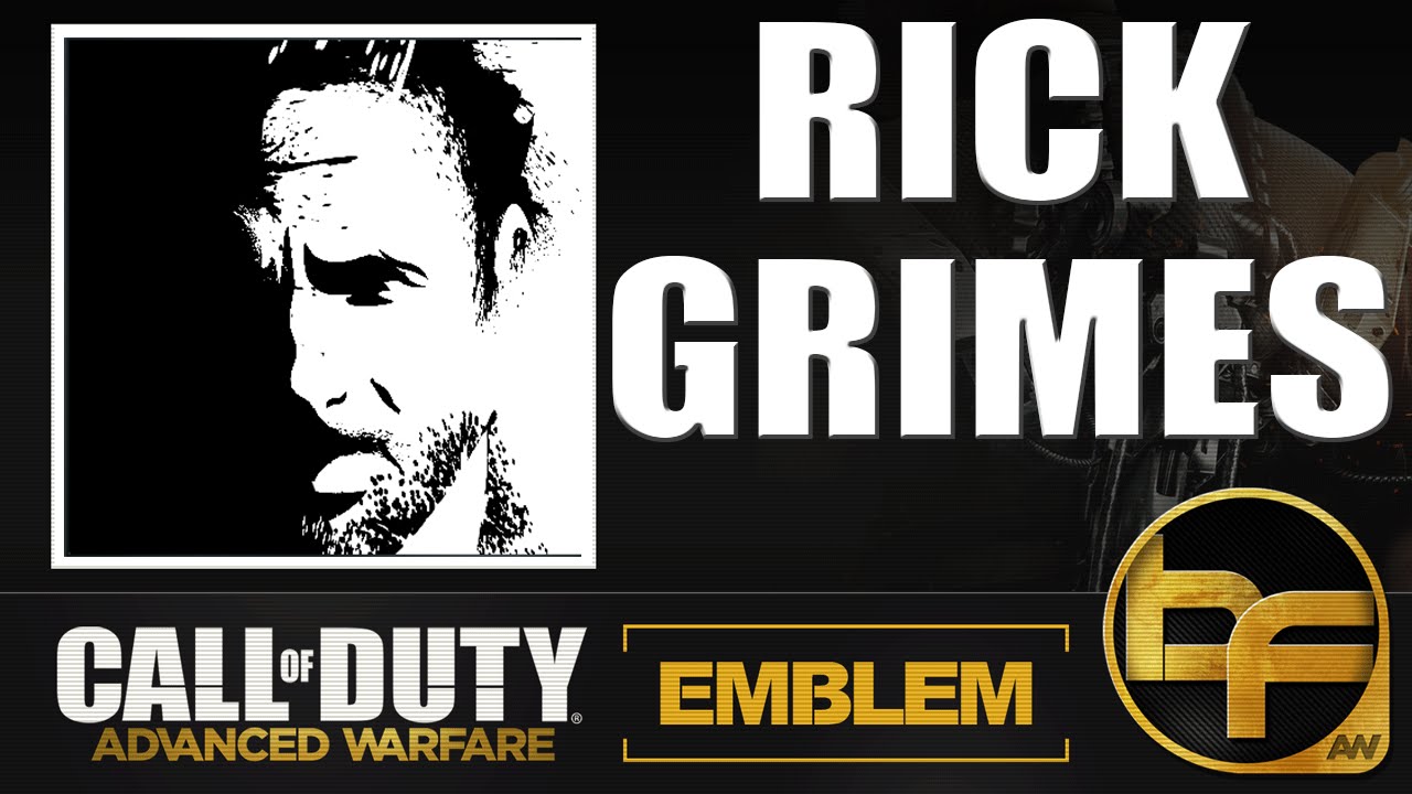 COD Advanced Warfare Emblem Tutorial #73 - The Walking Dead Rick Grimes