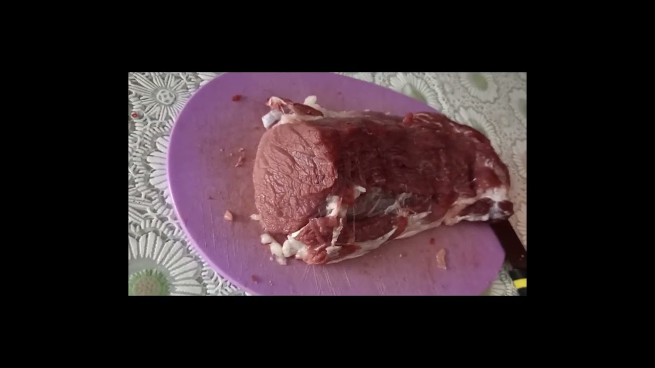 Жарим вырезку созревшего мяса хряка. Заболели всем семейством