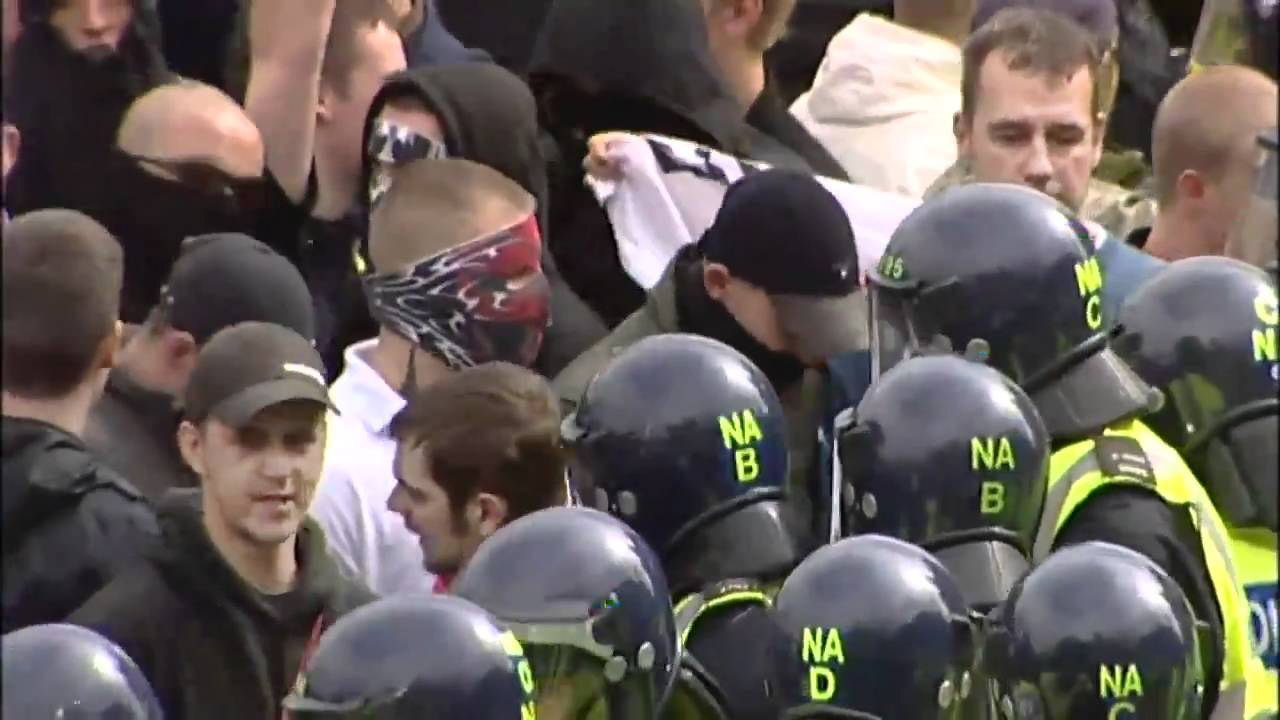 Far right protest turns violent
