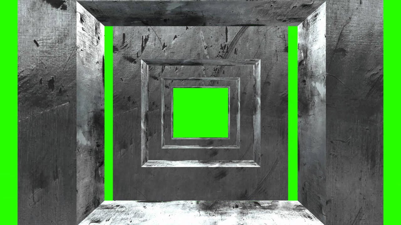 tunnel animation green screen royalty free footage