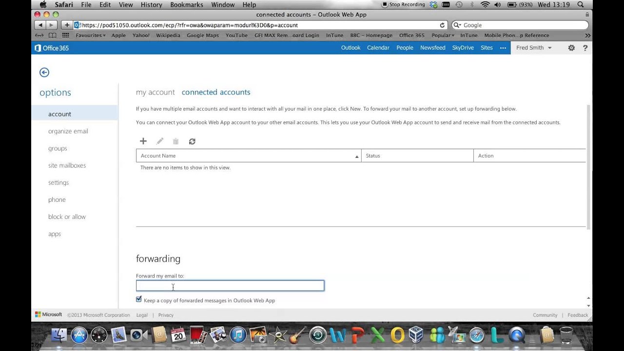 Microsoft Office 365 email forwarding configuration (Wave 15)