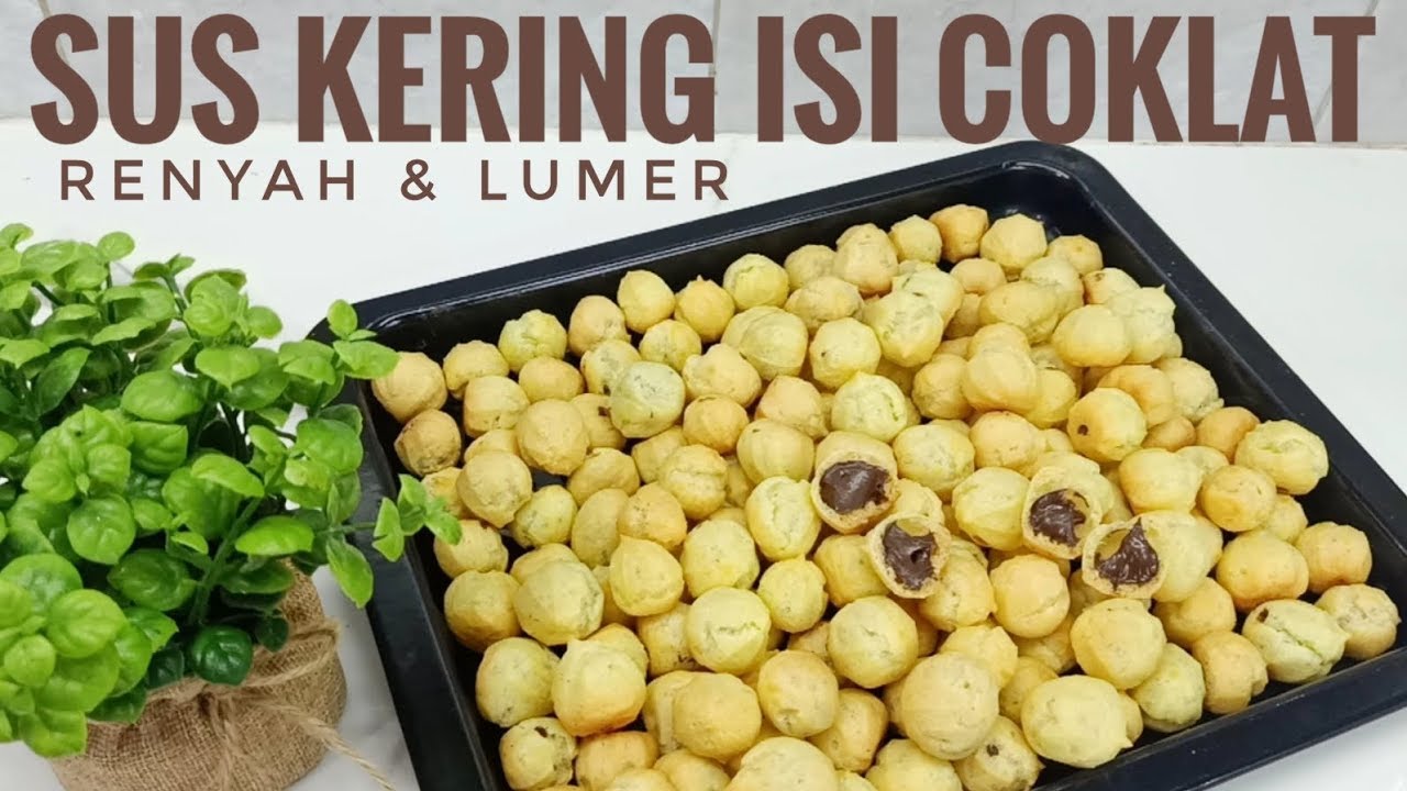 Sus kering isi coklat renyah & lumer cemilan #DIRUMAHAJA