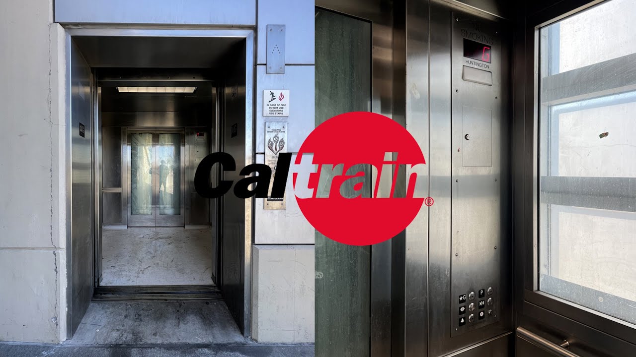 Гидравлический панорамный лифт MEI, вагон 2 — станция Caltrain в Сан-Бруно — Сан-Бруно, Калифорния