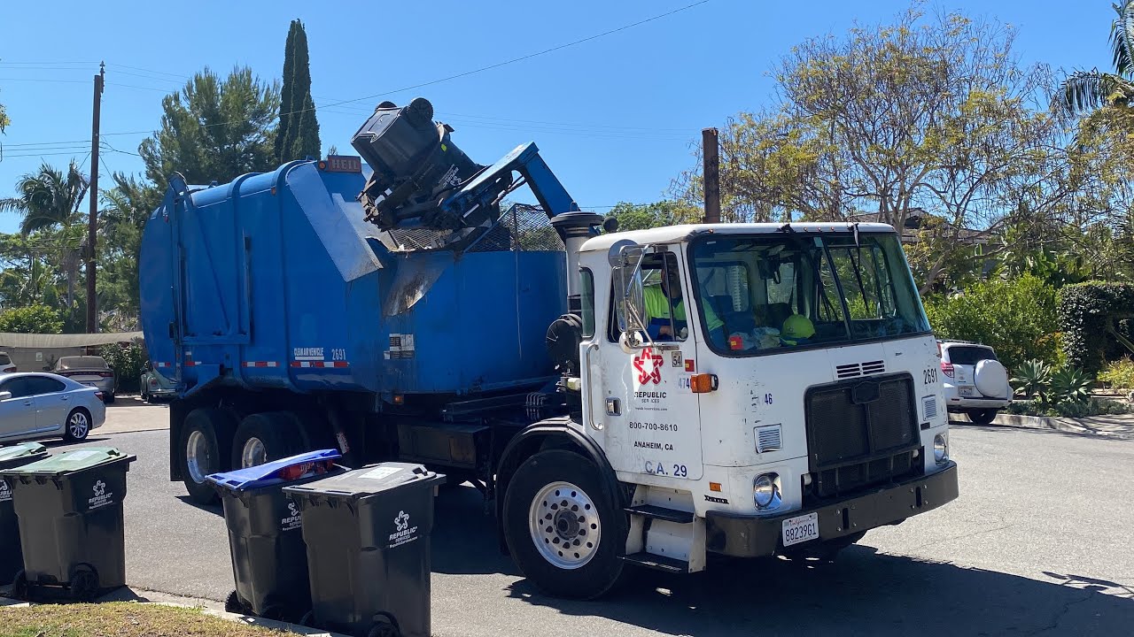 Republic Services Trash Trucks of Santa Ana