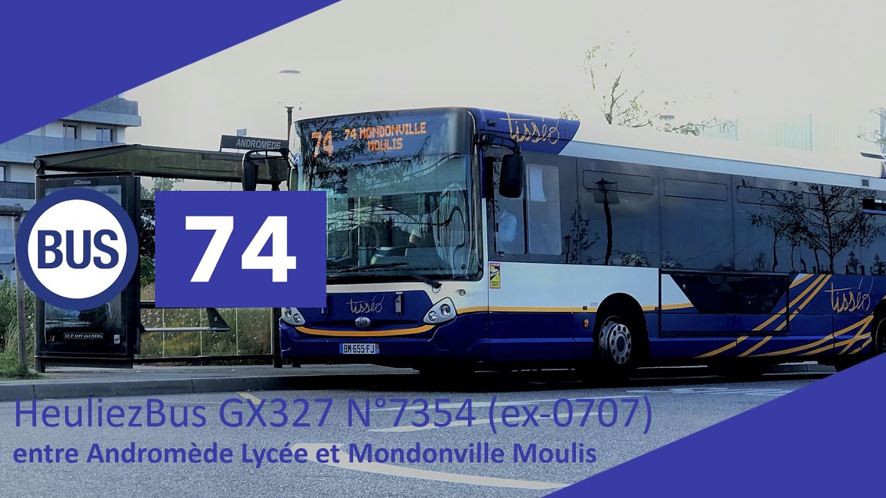 Tisséo - Ligne 74 HeuliezBus GX327 N°7354 (ex-0707) entre Andromède-Lycée et Mondonville Moulis