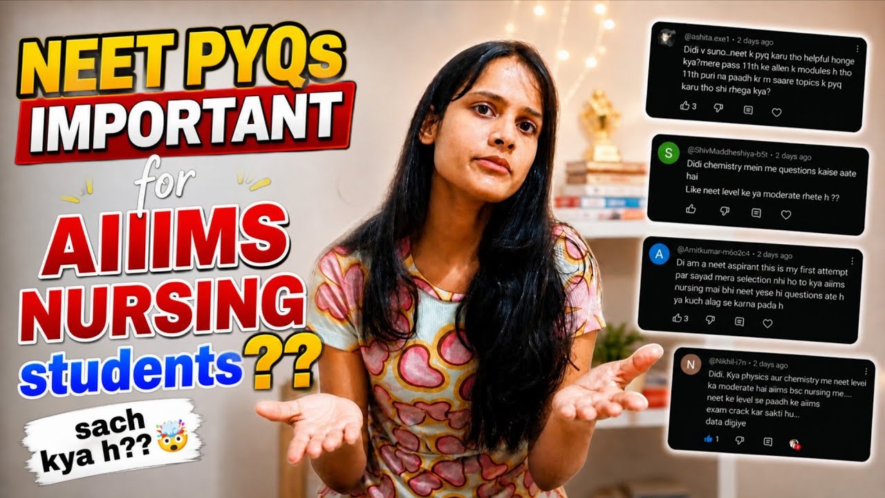 Crack AIIMS BSc Nursing with NEET PYQs! 🚀 | Full Strategy✍🏻 #aiims #nursingstudent #nursing #pyqs 