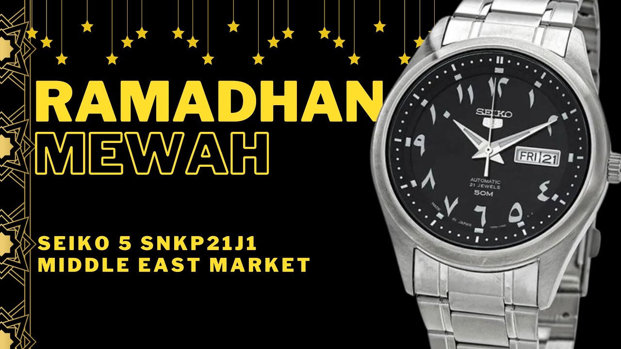 Rekomendasi Seiko Automatic Di Bulan Ramadhan & Idul Fitri - Seiko 5 SNKP21J1 Arabic Dial
