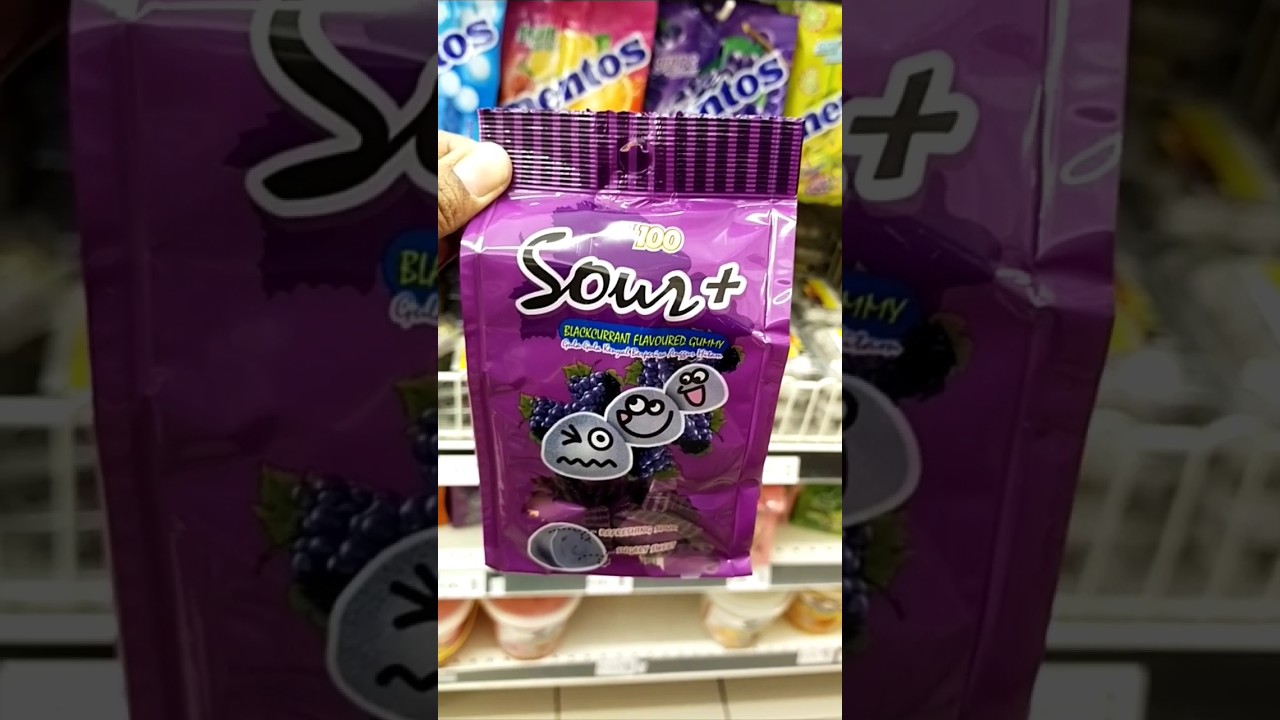 Lot100 Sour + Blackcurrant Flavoured Gummy #shorts #candy #gummy