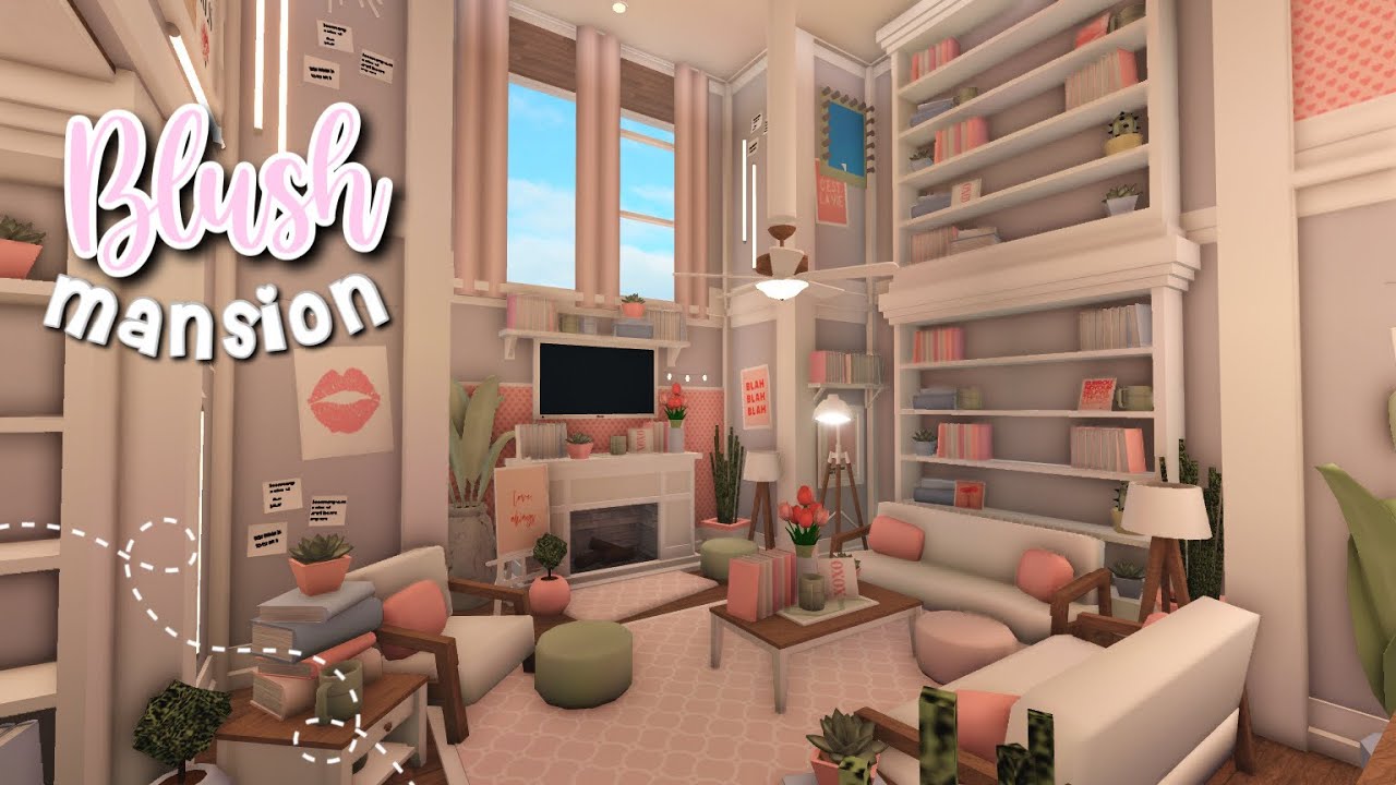 BLOXBURG| Modern Blush Mansion | House Build