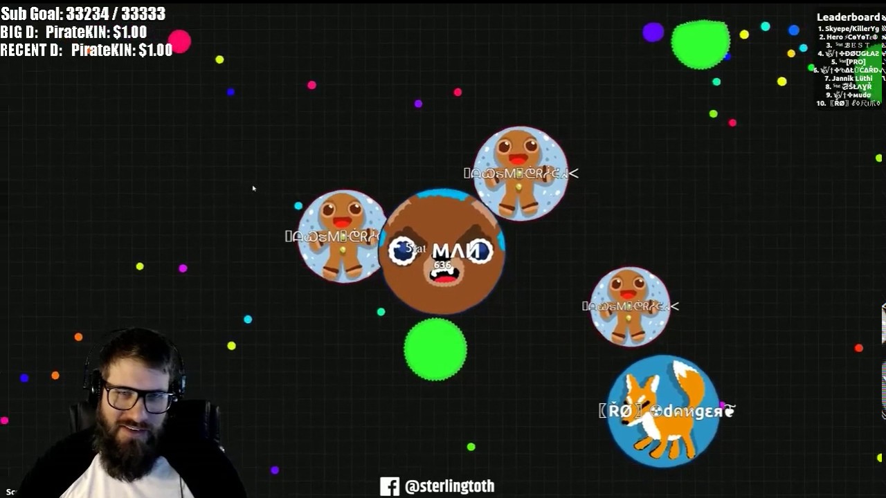 Agario Gameplay Party Domination - Agar.io Live React And Funny Video Maker