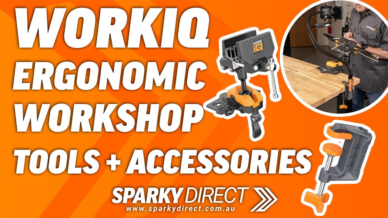 Bench Vice by WORK IQ TOOLS | 360&deg; Articulating with Flex-Fit jaws to grip wood, pipes, and more.
