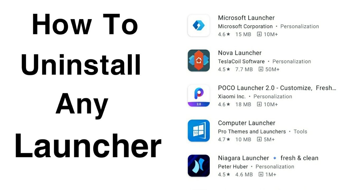 How To Uninstall Any Launcher on Android.