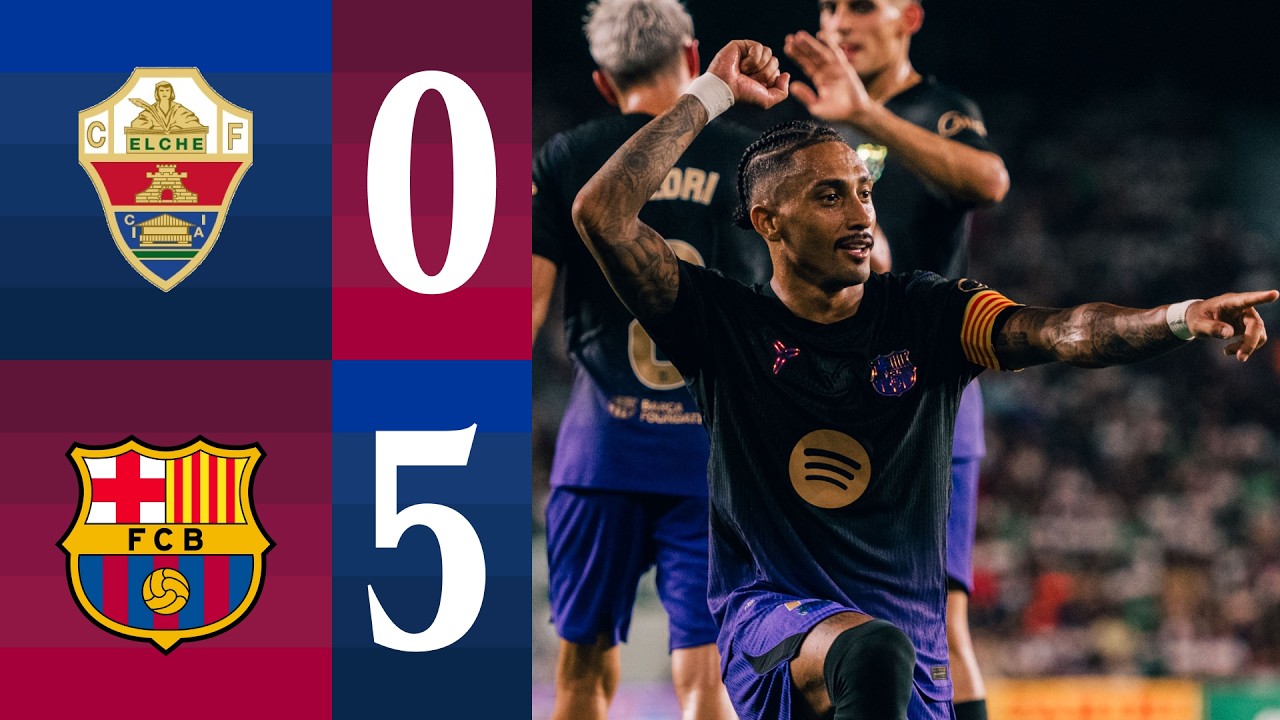 ELCHE 0 vs 5 FC BARCELONA | LALIGA 2026/27 MD01 🔵🔴