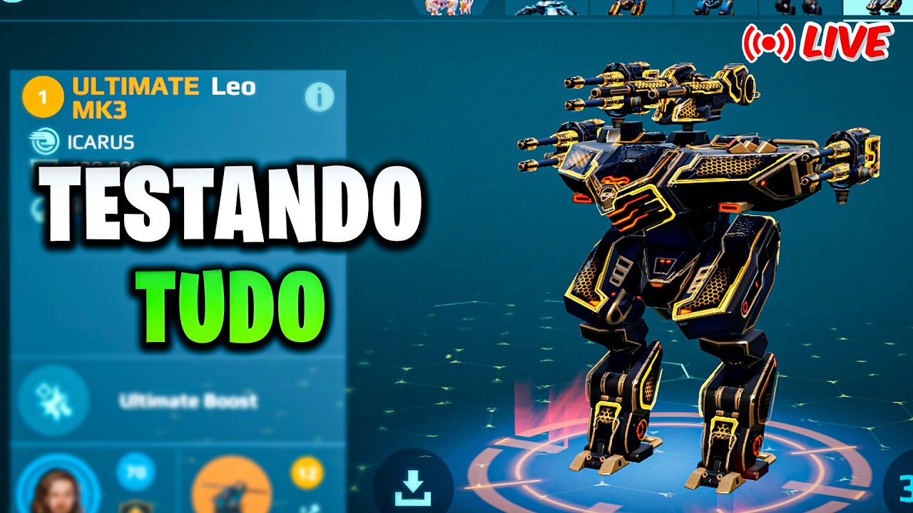 🔴LIVE 🔴 TESTANDO ULTIMATE LEO no WAR ROBOTS!