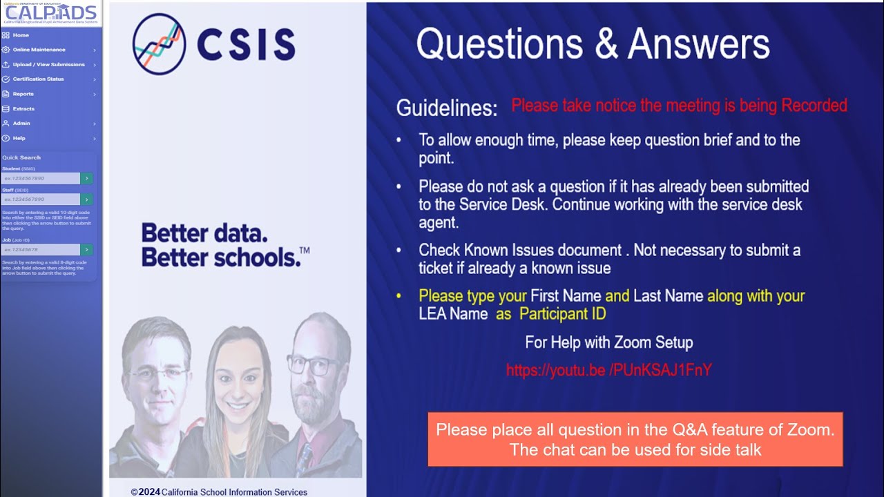 CALPADS Weekly Q&A 12-10-2025