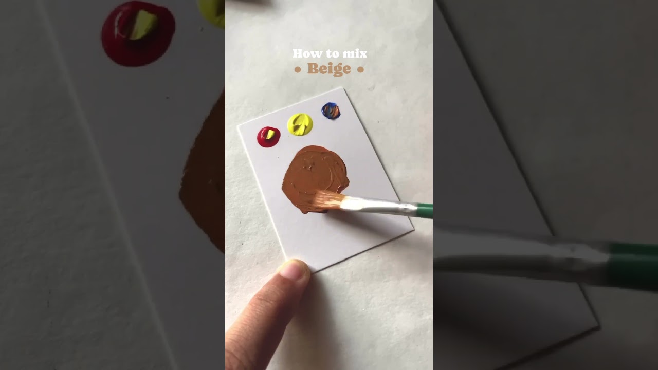 How to mix beige color with primary colors #acryliccolours #acrylicpainting #colormixing