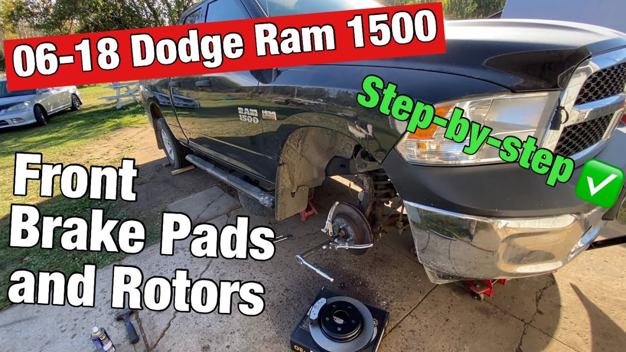 06-18 Dodge Ram 1500 front brake pads and rotors replacement.