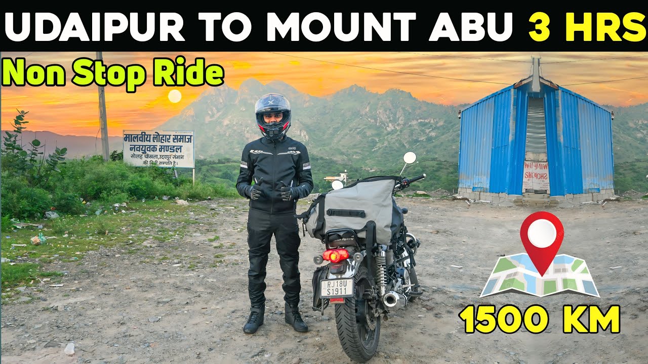 UDAIPUR TO MOUNT ABU NON STOP HONDA H'NESS CB350 | EP-04 | JHUNJHUNU TO UDAIPUR | 1500 KM JOURNEY