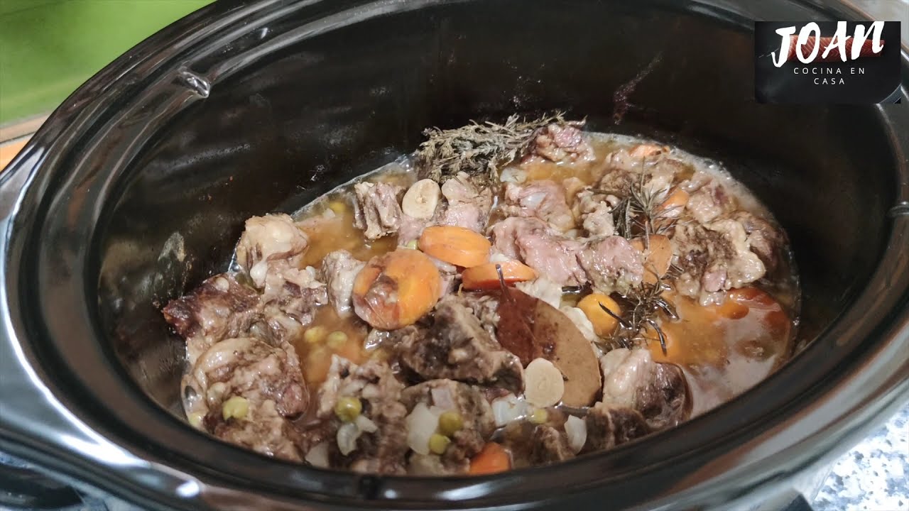 Ternera guisada en olla coccion lenta &  Slow cooker stewed beef