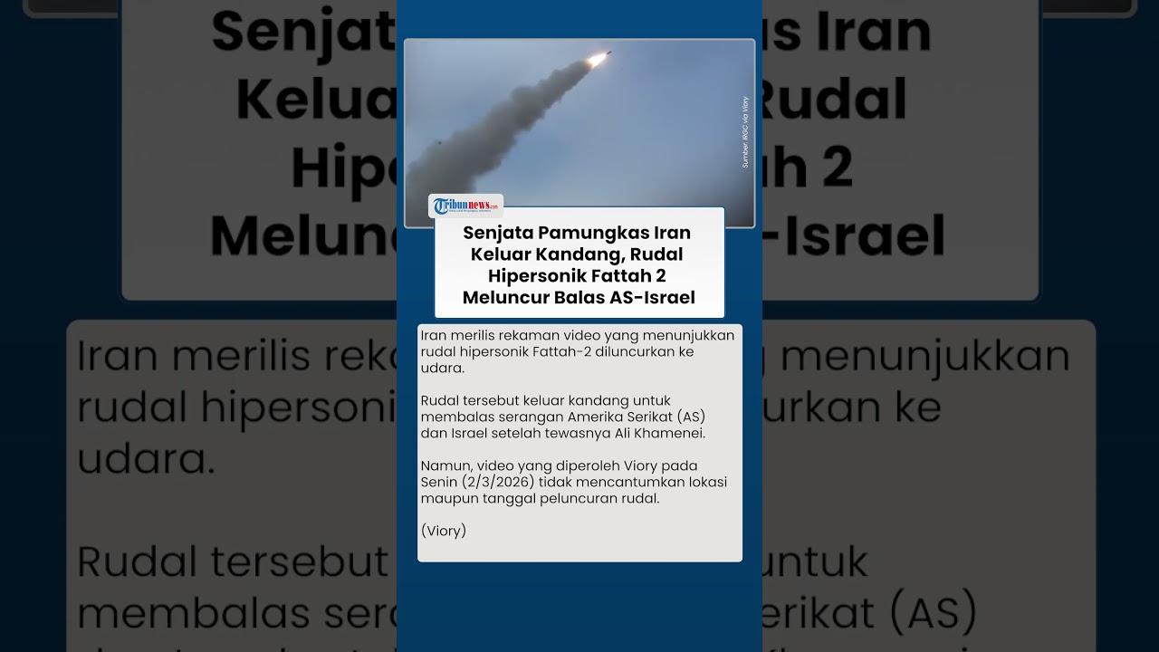 Balas Serangan AS dan Israel, Iran Luncurkan Rudal Hipersonik Fattah 2 Bermanuver Tinggi