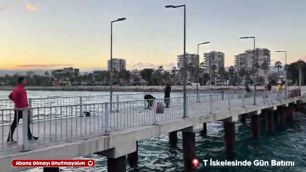 Mersin Sahili T İskelede Günbatımı 