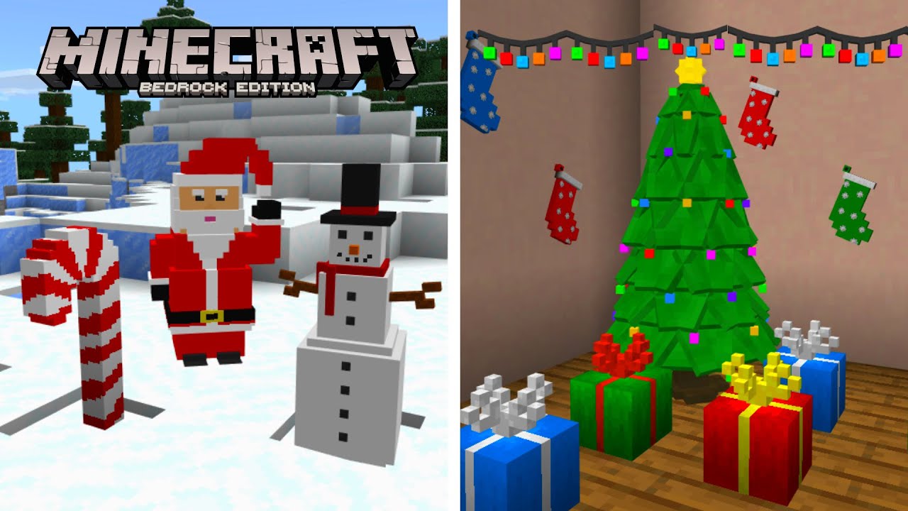 PACK DE ADDONS NAVIDE&Ntilde;OS PARA MINECRAFT PE 1.21 BEDROCK - ADDON DE NAVIDAD MCPE