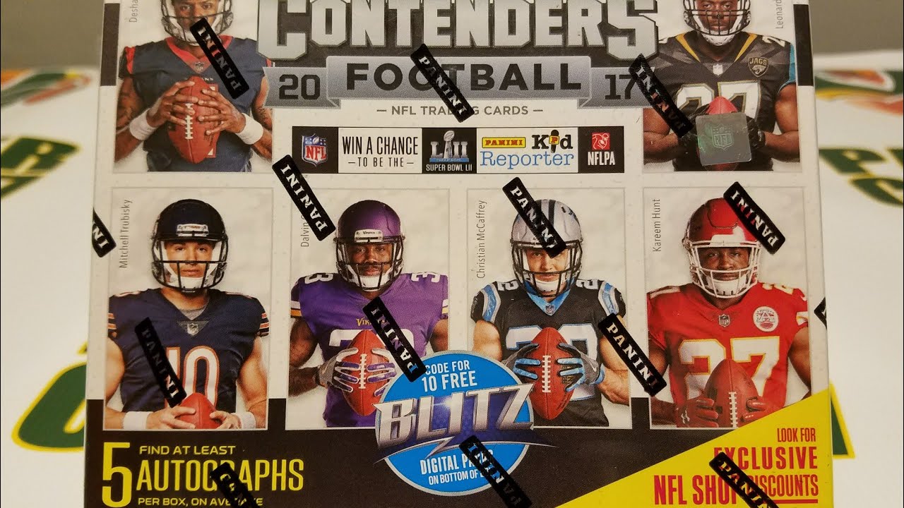 2017 Panini Contenders Football Hobby Box. 5+ Autos per Box