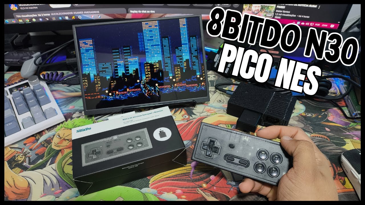 Um pouco mais sobre o Pico NES + Controle 8bitdo N30 2.4G