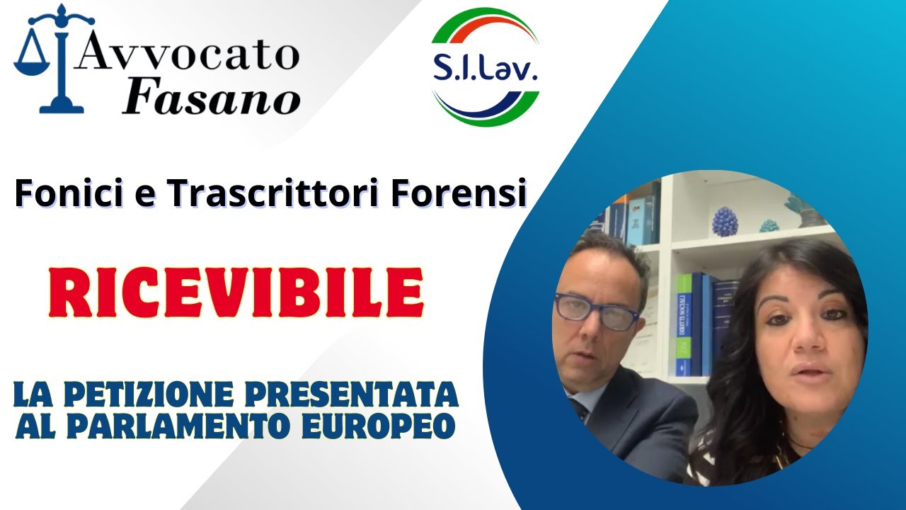 Petizione Europea - Fonici e Trascrittori Forensi