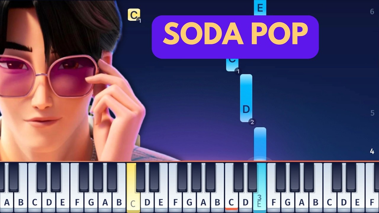 KPop Demon Hunters - Soda Pop - Easy Piano Tutorial!