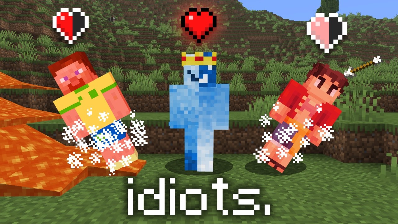 3 Idiots beat Minecraft on ONE HEART...
