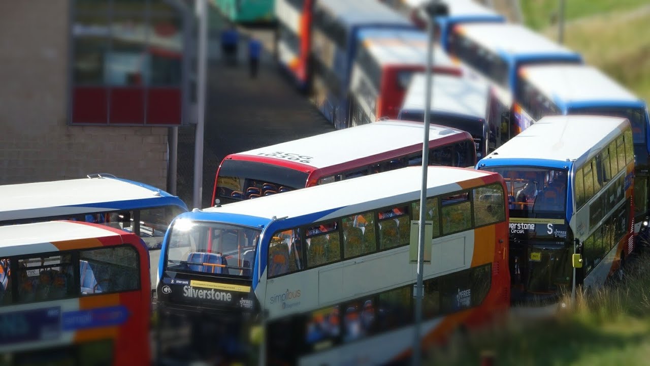 PARK AND RIDE BUSES FOR SILVERSTONE F1 GRAND PRIX at Sixfields PTS Stadium Saturday 17th July 2021