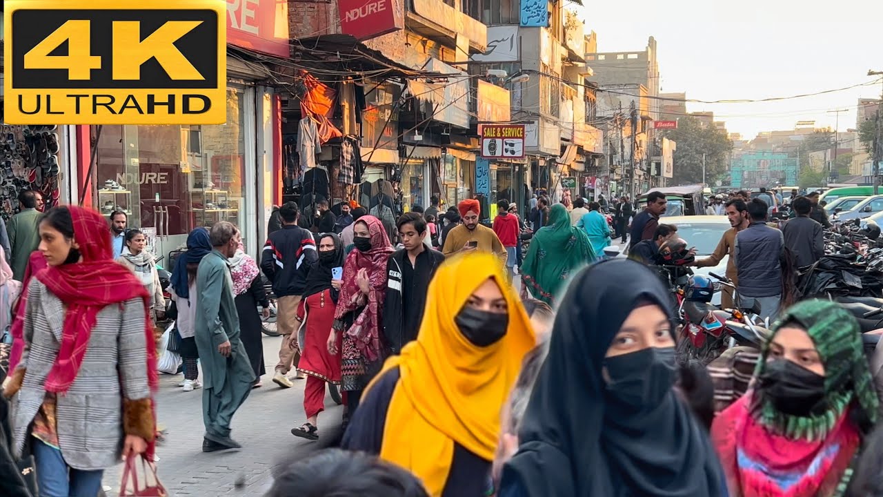 The Beautiful Lahore, Pakistan: 4K Walking Tour Of Crowded And Historic Bazaars In Lahore [Full HD]
