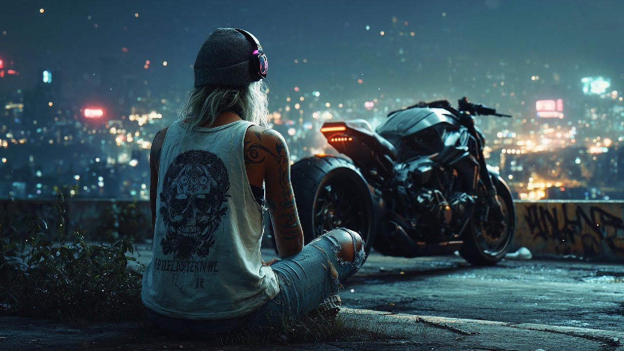 Lonely Night Rider 🏍️🌃 | Cyberpunk Lofi Hiphop Radio to Chill & Think