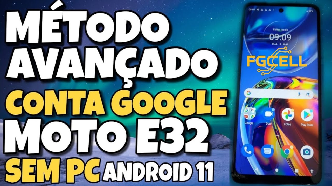 Remover conta Google moto E32 sem PC : método atualizado.
