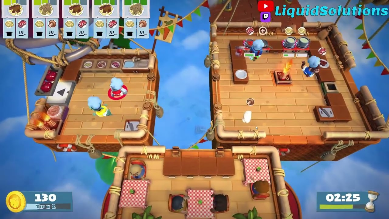 Overcooked 2 - Мир 2-1 до Мира 2-3