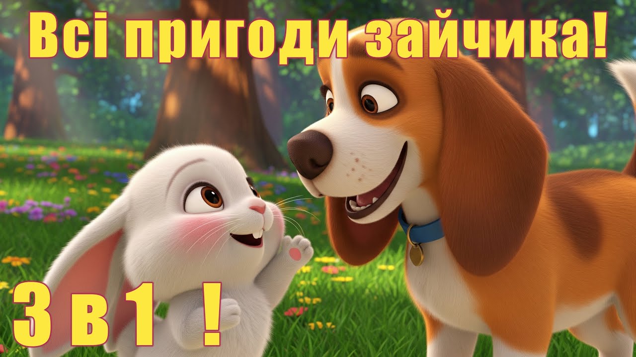 Три серії! Пригоди Зайчика та Арчі: таємниця чарівних яєць | Мультики українською 🐰🐶🥚