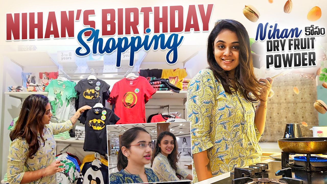 Nihan’s birthday shopping || Nihan Kosam dry fruit powder || Amruthapranay