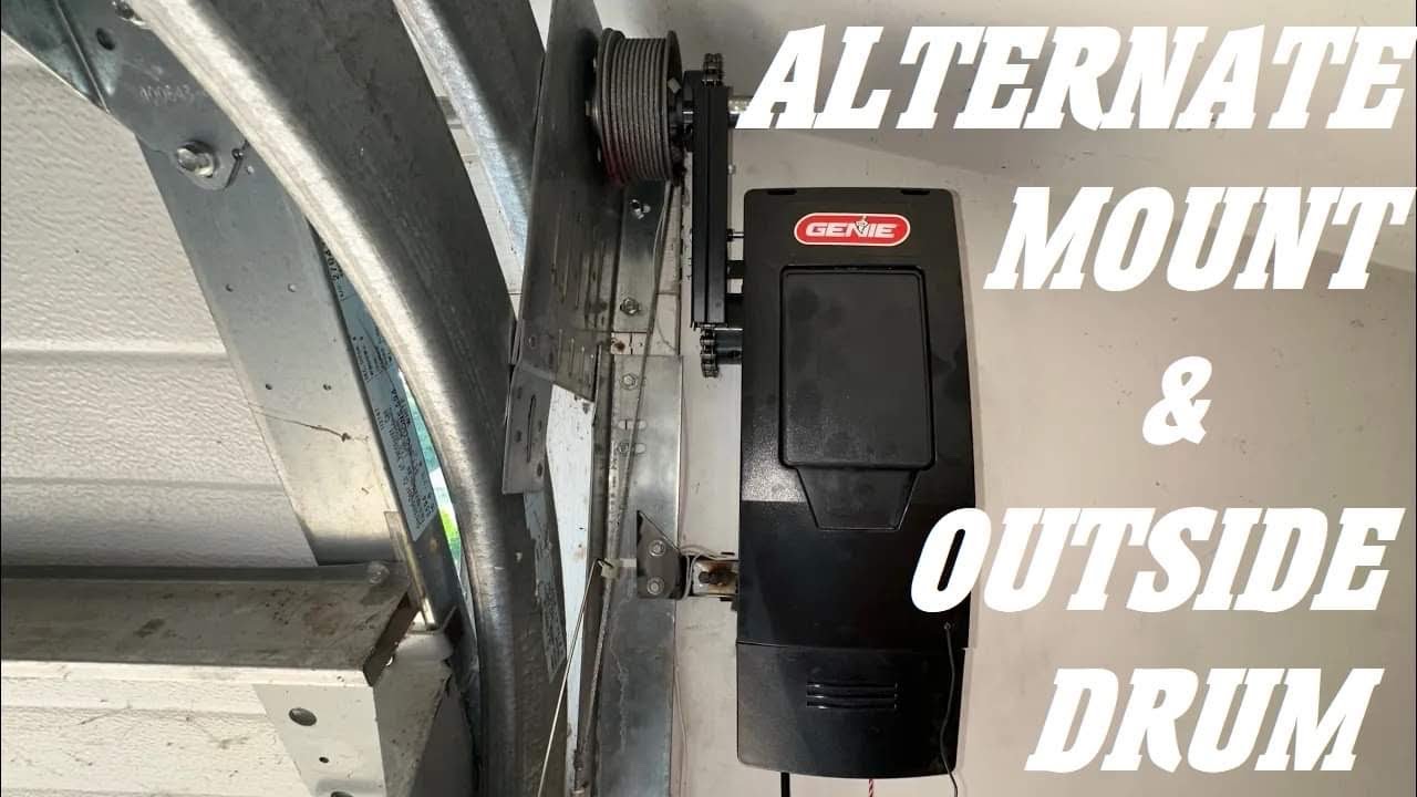 Alternate Mount & Outside Drum - Done! Genie Wall Mount Garage Door Opener