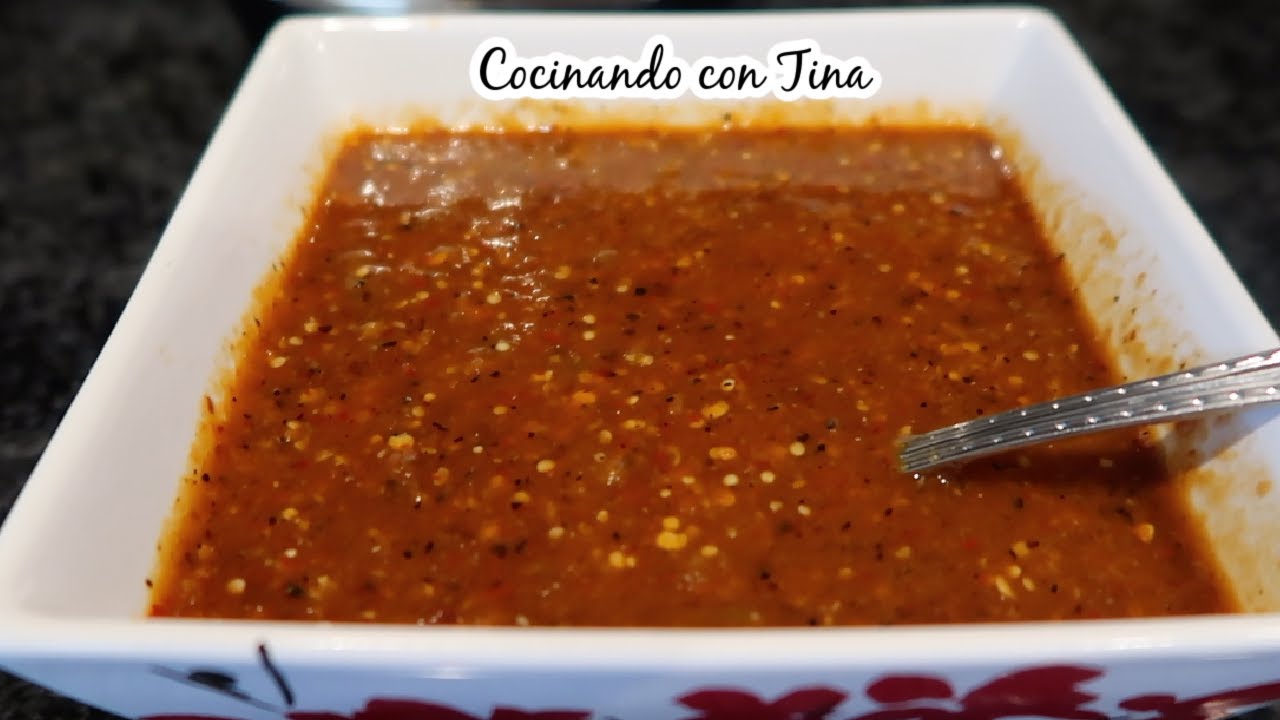 LA MEJOR SALSA ROJA DE TOMATILLO TATEMADO