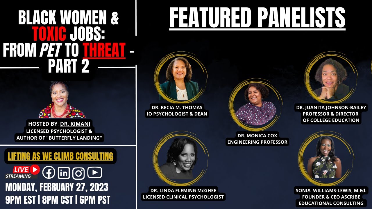 From Pet To Threat - Part 2 Panel Discussion | Black Women & Toxic Jobs #blackwoman #toxicworkplace