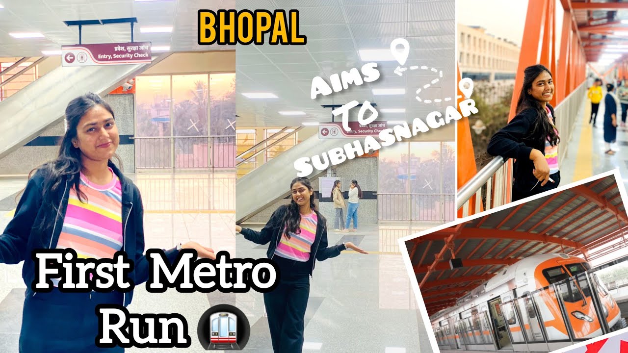 #Bhopal first metro 🚇 running from🚆 aims to subhasnagar🛑|| #Bhopal metro station🚉 #vlog 