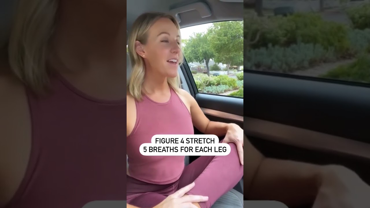 4 Pilates Exercises For A Long Car Ride #roadtrip #workout #workoutathome #pilates