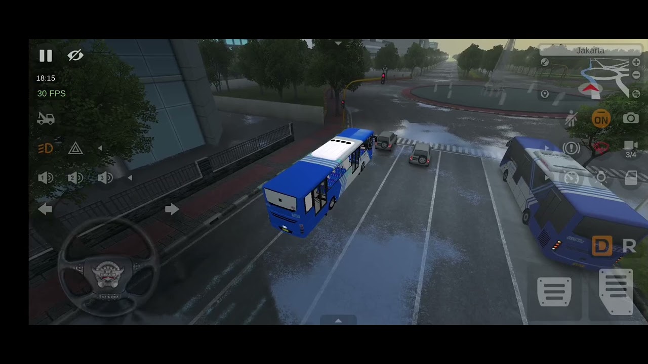 DRIVING BY BUS TRANSJAKARTA. #games #bussid #mod