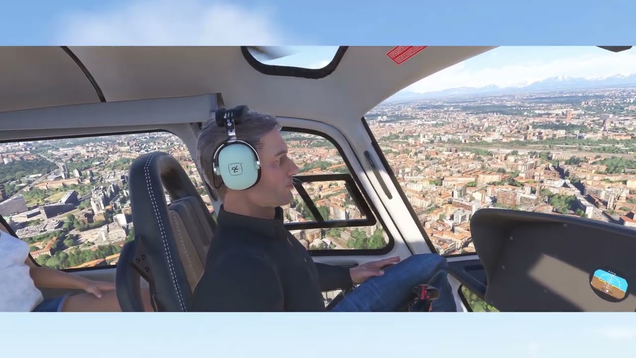 MSFS2024 Airbus H125 Short flight over downtown Milan