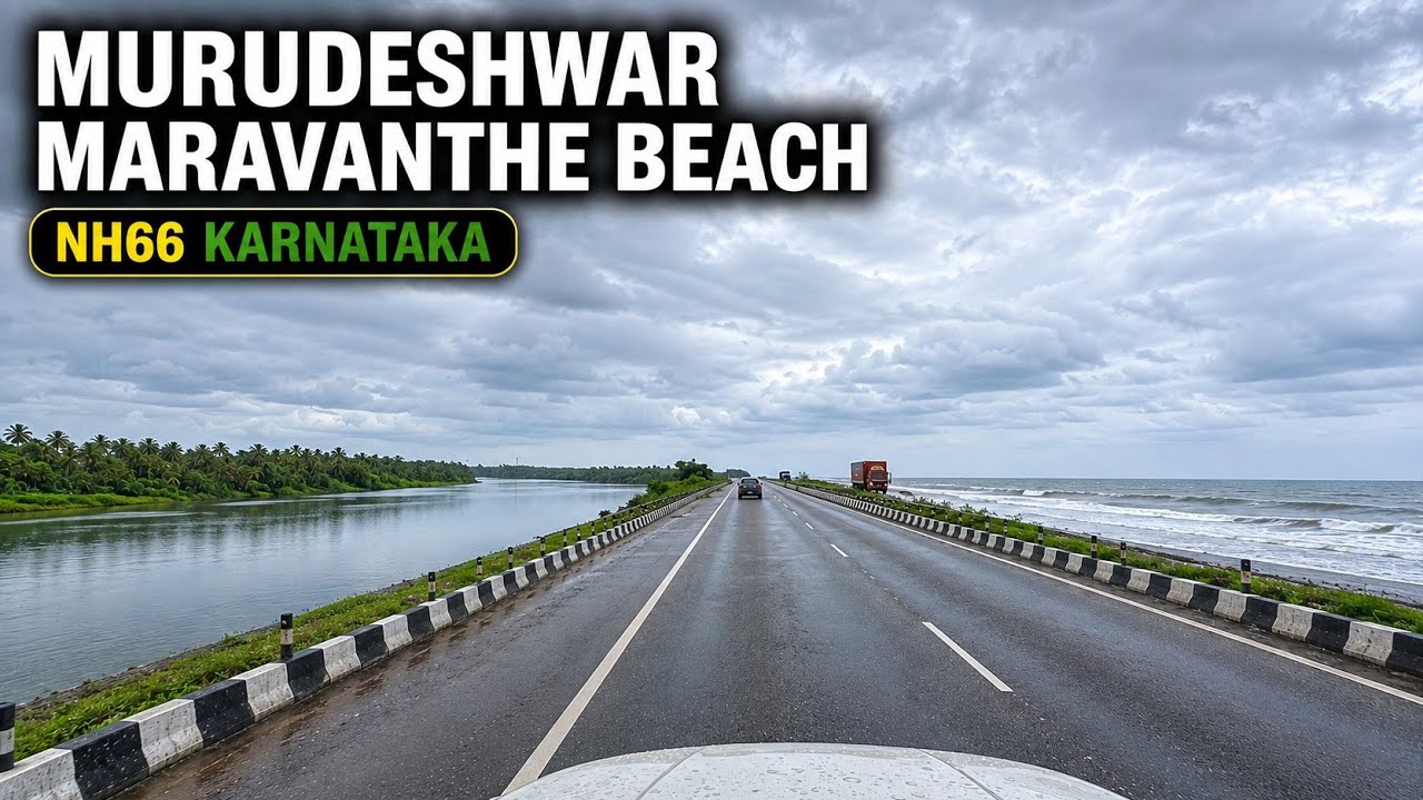 Murudeshwar Temple to Maravanthe Beach | NH66 Monsoon Drive | Karnataka 