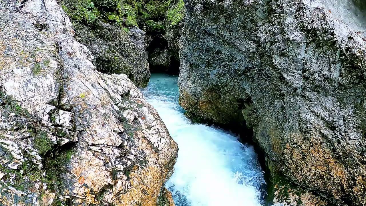 Nature’s Hidden River Between Giant Cliffs 🌊⛰️ (Relaxing Water Sounds)