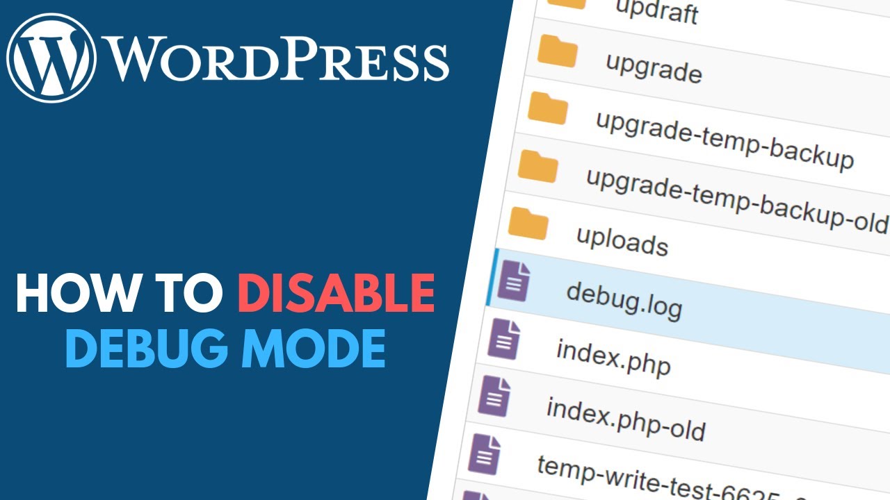 WordPress: How to Deactivate Debug Mode // Disable Debug Mode via File Manager