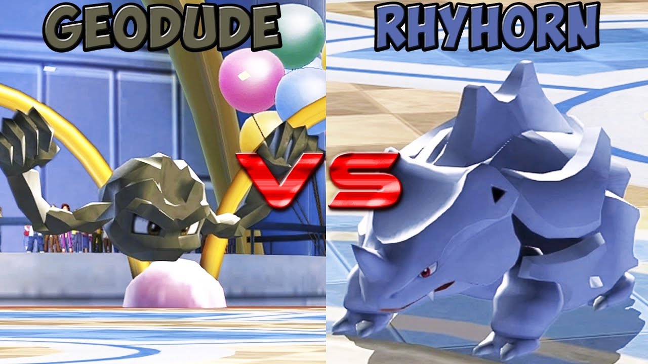Pokemon battle revolution - Geodude vs Rhyhorn